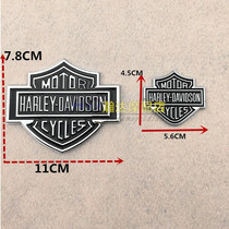 Modified Harley motorcycle decoration Body Metal sticker Retro 3D three-dimensional skull front logo Fuel tank decal