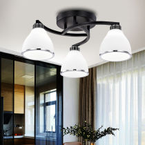 Dining lamp Restaurant chandelier Three heads minimalist Modern Home Creative Glass Book Room Light Dining Room Lamp Nets Red Nordic Bedrooms