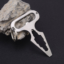 Spiked multifunctional EDC multi-purpose tool self-defense weapon pocket tool with k sheath stainless steel hard