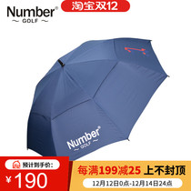 Number GOLF double umbrella sunscreen windproof GOLF umbrella Blue