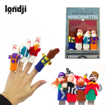 Londji fairytale scene Little Red Hat says story wool line finger doll Doll Imagination Toy Knitting Hand Puppet