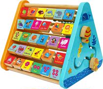 TOWO Wooden Activity Centre Triangle Toys - flip Flop Alphab