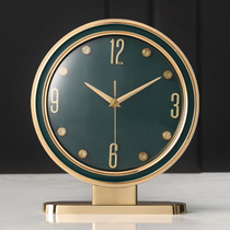 Alloy modern light luxury clock simple sitting clock clock living room Fashion clock desktop table ornaments home table ornaments