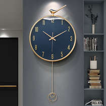 Enamel color bird wall clock modern simple clock light luxury living room home clock silent pendulum clock creative wall watch