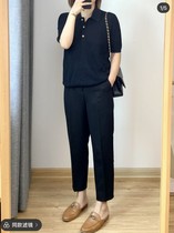 27and3 31 Shen pants Shen Shen Shan elastic nine-point pipe pants black straight pants women