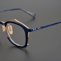 Limited Japanese box designer handmade irregular shape eyeglass frame Unique literary frame can be equipped with myopia