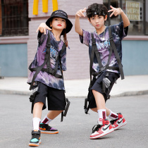 Childrens hip-hop fashion clothes Boys suits Hip-hop girls 61 performance clothes hiphopT shirts summer catwalk performances