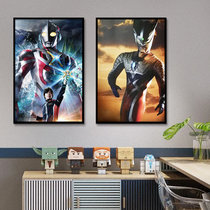 Cartoon animation Digasero Ultraman peripheral diy digital oil painting Hand-painted coloring home hanging painting decoration