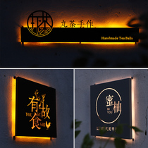 Hollow light box billboard company outdoor door head luminous character led shop signature creative door customized