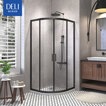 Deli shower room tempered glass door arc toilet simple shower room F7