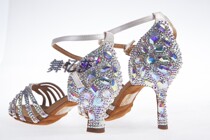 Latin dance shoes Womens adult womens Latin dance shoes Girls Latin dance shoes Satin diamond-set diamond-set diamond-set diamond-set diamond-set Diamond-set Diamond-set Diamond-set diamond