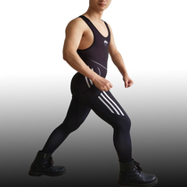 Badiace A D trousers squat conjoined wrestling suit fitness elastic tights weightlifting training suit can be customized