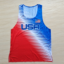 American track and field team 2020 Tokyo marathon top track and field vest track and field clothing customized LOGO