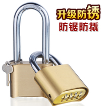  Waterproof 304 stainless steel 4-digit outdoor copper king-size extended room door door warehouse cabinet password lock padlock