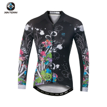 Autumn Winter Long Sleeve Riding Suit Plus Suede Suit Woman Sashimi Bike Riding mountain bike riding blouse gear