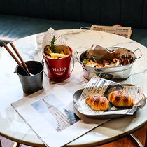 Creative Ice Bucket American Stainless Steel Snacks Barrel Coated Wine Barrel Chicken Barrel KTV Mini Ice Bucket