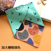 Baby triangle scarf button bib cotton enlarged saliva towel baby Summer thin saliva bib double layer 3