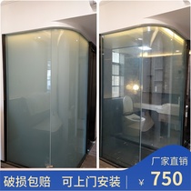 Dimming glass energized atomization intelligent electronically controlled color changing LCD film privacy office toilet partition door manufacturers