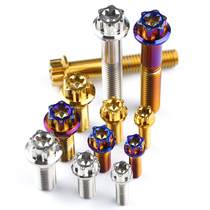 Positive Titanium m6 m8 m10 m10 Blue Gold Brake Upper Pump Abalone Radiant Crab Caliper TC4 Titanium Alloy Screw