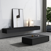 Nordic hanging cabinet wall simple modern small apartment living room furniture storage TV cabinet tea table combination set