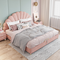 Second bedroom child single bed 1 meter 2 children princess bed modern simple girl cartoon bedroom side bed pink