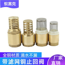 6 points 1 inch copper bottom valve refueling machine bottom valve Tubing bottom valve Oil pump bottom valve with filter vertical check valve