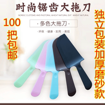 Disposable plastic transparent cutter thickened frosted birthday cake with tooth shovel sharpened 100