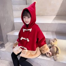 Girls winter dress woolen coat woolen coat childrens foreign style princess style Korean baby clothes 2021 New Tide