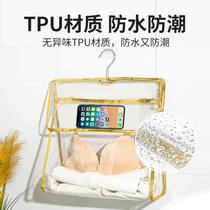 Bathroom waterproof hanging bag storage clothing bag dormitory bathing clothes bag hanging bag toilet wall rear door