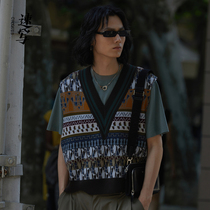(Mall same model) sketch mens 2021 autumn new sweater knitted vest loose retro 9L7301840