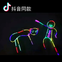 Shaking sound fluorescent stick childrens toy luminous luminous bracelet Dancing concert disposable silver stick net red same style