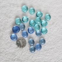 Special small light blue glass flat bead 15 -17mm walled pawn fish tank vase decorated glass bead handicraft accessories