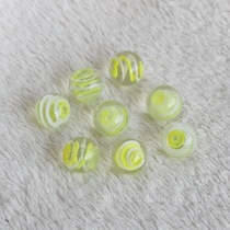 Transparent yellow white silk with glass marbles 16mm brilliant ball glass bead fish tank vase decorated with childrens toy slip