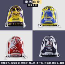 Lakers Nets Warriors pull rope bag basketball storage bag large capacity leisure fitness training bag