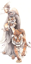 Four-foot banner Chinese painting boutique figures (Dharma Fuhu) unmounted picture core sales at a price (P)