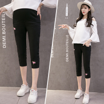 Pregnant Women summer pants Capri pants fashion thin small man wear shorts late pregnancy casual slim net red summer clothes