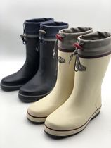 Export Japan Foreign Trade Original Single Fashion Footwear Day Department Draw Rope in Natural Rubber Comfort Abrasion Resistant Rain Shoes Rain Boots