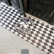livingbank kitchen floor mat Lazy oil-proof non-slip household floor mat Nordic retro style bathroom waterproof mat