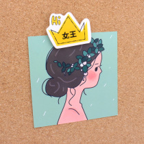 HI Queen crown creative pin sticker decoration Cork Plank felt tapestry photo wall plastic pushpin studs