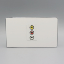 Silver edge 120 type welding-free red yellow and white audio socket panel one bit color socket RCA audio socket