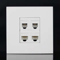 Type 86 two-position switch socket 2 RJ45 computer network cable 2 CAT3 telephone voice socket panel
