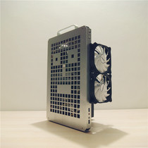 All-aluminum open computer case vertical wall mounted hardware test platform rack E ATX MATX ITX