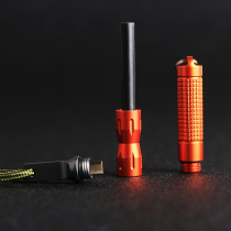 Aluminum alloy shell fire stick CNC full waterproof flint outdoor camping survival fire stick EDC tool