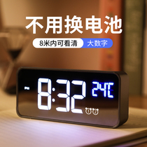 Led electronic clock smart desktop desktop desktop alarm clock Student special mute luminous bedroom headboard to get up and deity