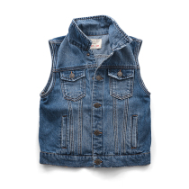 Large Goods Color Positive ~ Boy Cowboy Waistcoat Great Boy Casual Vest Baby 100 Hitch Shoulder Cashmere Handsome
