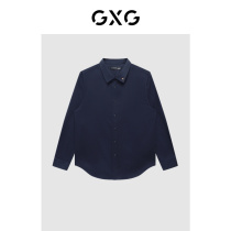 GXG Mens Clothing (Life Series) 21 Years Winter New Products Mall Same Dress Series Casual Blue Shirts