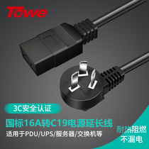 TOWE is the same as the server PDU power cord High-power GB 10A16A plug to C19 power cord product glyph