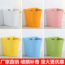 Kindergarten color mop pool household ceramic washing mop basin balcony toilet floor-standing mop pool trough