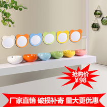 Kindergarten ceramic color wash basin children cartoon wash basin table small household children wash face basin