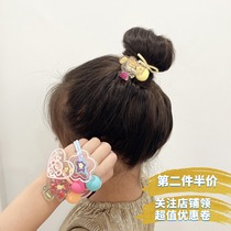  Color rock sugar Korean version of cute meatballs hair ring Childrens hair ornaments large elastic rubber band head rope Girls hair ring headdress